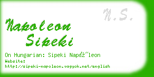 napoleon sipeki business card